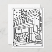 バスカラーリングページの子供 (正面/裏面)