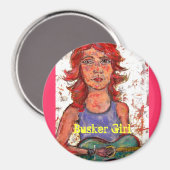 バスカーガール マグネット (正面/裏面)