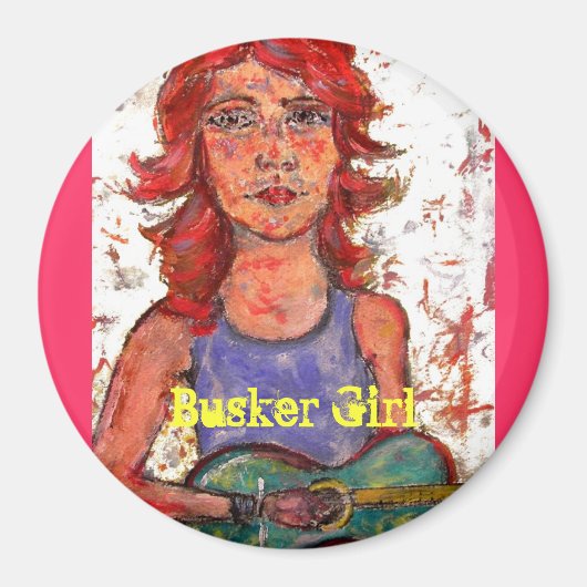 バスカーガール マグネット (正面)