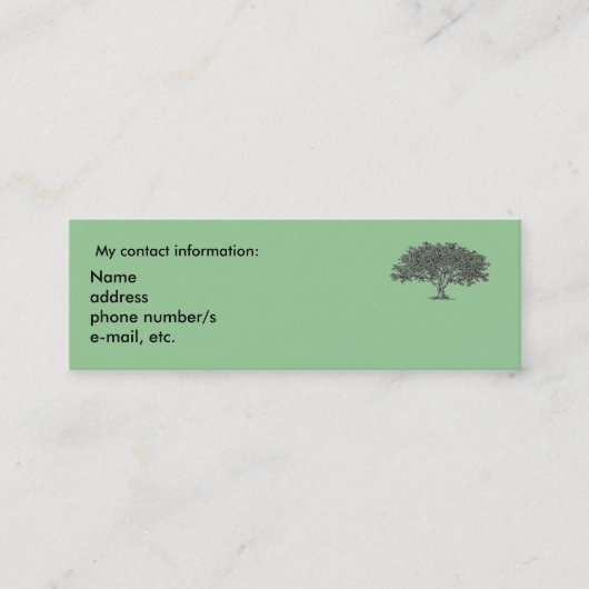 バスカード-系図学の研究の興味 スキニー名刺 (正面)