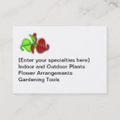 バスカード – 3Dつる植物葉 名刺 (裏面)