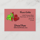 バスカード – 3Dつる植物葉 名刺 (正面)