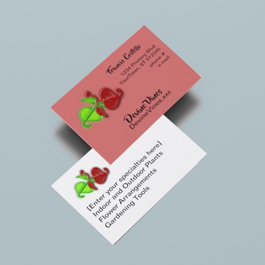 バスカード – 3Dつる植物葉 名刺