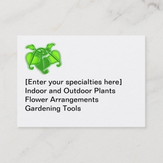 バスカード – 3Dつる植物葉 名刺 (裏面)