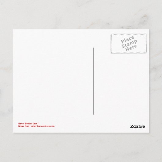 バスカー誕生日はがき ポストカード (裏面)