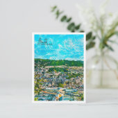 バスキングダム統一されたビューティフル油絵を描シティ ポストカード (スタンド正面)