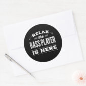 バスギタおもしろいープレリラックスーヤーがいる ラウンドシール (封筒)