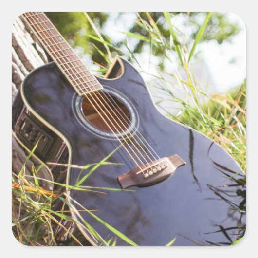 バスギタかわいらしー スクエアシール (正面)