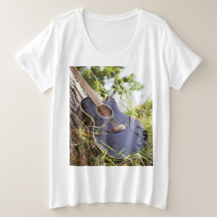 バスギタかわいらしー プラスサイズTシャツ