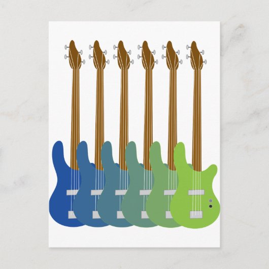 バスギタカラフルー ポストカード (正面)