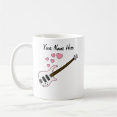 バスギターカスタムウェディングマグベーシスト コーヒーマグカップ (左)