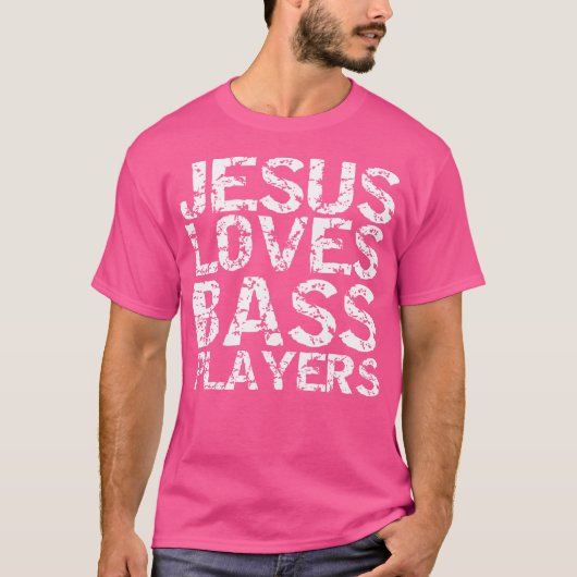 バスギターギフトギフト動揺してイエス・ラブズBas Tシャツ (正面)