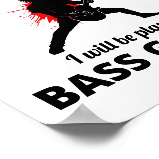 バスギタープレイヤーミュージックミュージシャンベーシストおもしろい ポスター (角)