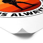 バスギタープレイヤーミュージックミュージシャンベーシストレトロ ポスター (角)