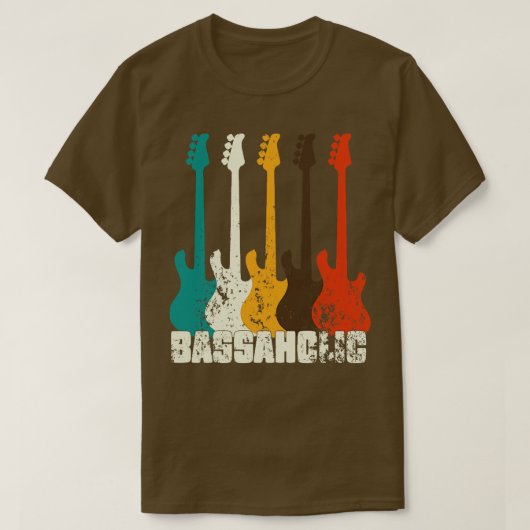 バスギターベースサホリクベースプレイヤーギタリス Tシャツ (デザイン正面)