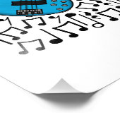 バスギターミュージカルノートベーシストミュージシャン フォトプリント            (角)