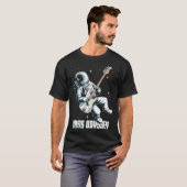 バスギター宇宙飛行士バスオデッセイ宇宙 Tシャツ (正面フル)