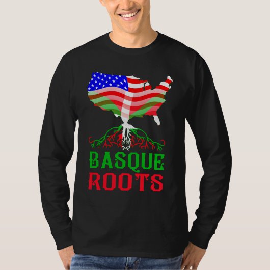 バスクのアメリカの根のティー Tシャツ (正面)