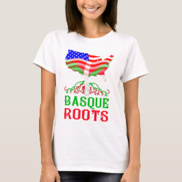 バスクのアメリカの根のティー Tシャツ