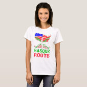 バスクのアメリカの根のティー Tシャツ (正面フル)