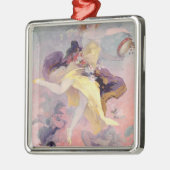 バスクのタンブリンを持つダンサー メタルオーナメント (左)