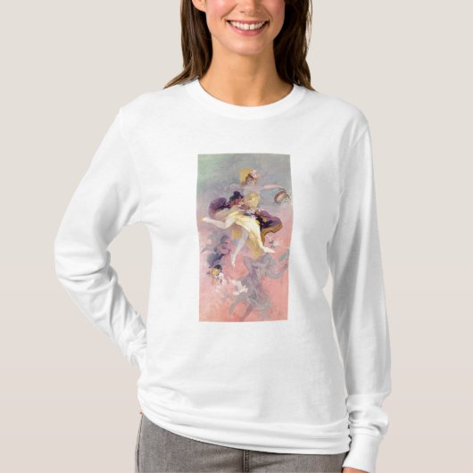 バスクのタンブリンを持つダンサー Tシャツ (正面)