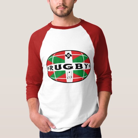 バスクのラグビーのワイシャツ Tシャツ (正面)