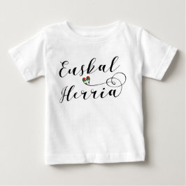 バスクの国のハートのTシャツEuskal Herria ベビーTシャツ