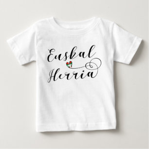 バスクの国のハートのTシャツEuskal Herria ベビーTシャツ