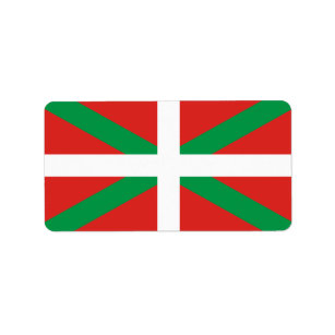 バスクの国のラベルの旗 ラベル