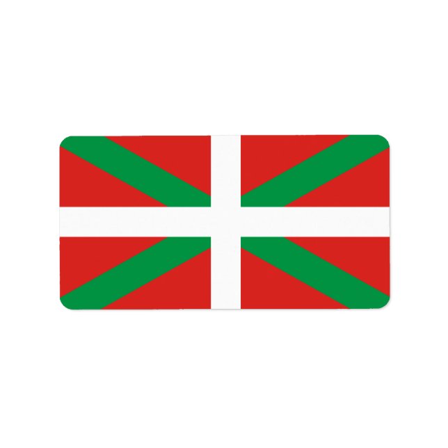 バスクの国のラベルの旗 ラベル (正面)