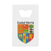 バスクの国(Euskal Herria)の紋章付き外衣、 クレジットカード栓抜き (正面)