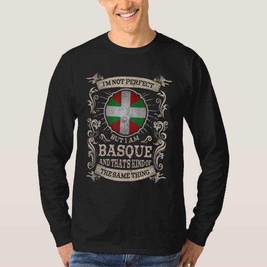 バスクの旗 バスク人を誇りに思う男女 Tシャツ (正面)