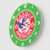 バスクアメリカンエウスカラウブルクロス時計 ラージ壁時計 (傾斜)