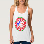 バスクアメリカンユースカラウブルクロスティー タンクトップ (正面)