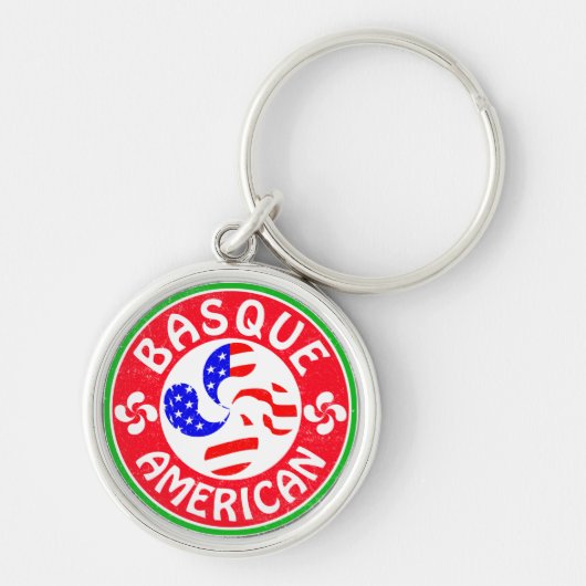 バスクアメリカンユースカラウブルクロス キーホルダー (正面)