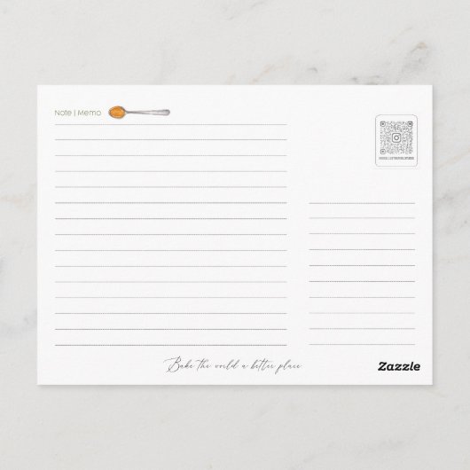 バスクチーズケーキレシピはがき ポストカード (裏面)