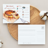 バスクチーズケーキレシピはがき ポストカード