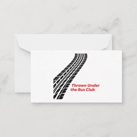 バスクラブカードからスローへようこそ ノートカード (正面)