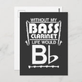 バスクラリネットギフト – おもしろいミュージシャン音楽ことわざ ポストカード (正面/裏面)