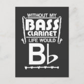 バスクラリネットギフト – おもしろいミュージシャン音楽ことわざ ポストカード (正面)