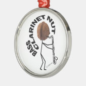 バスクラリネットナット メタルオーナメント (左)