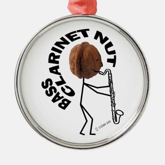 バスクラリネットナット メタルオーナメント (正面)