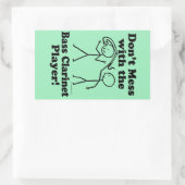 バスクラリネットプレーヤーのレクタングルを台無しにしない 長方形シール (バッグ)