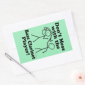 バスクラリネットプレーヤーのレクタングルを台無しにしない 長方形シール (封筒)