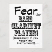 バスクラリネットプレーヤーを恐れる ポストカード (正面)