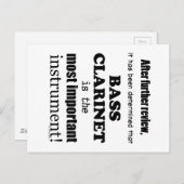 バスクラリネット最重要楽器 ポストカード (正面/裏面)