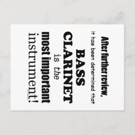 バスクラリネット最重要楽器 ポストカード