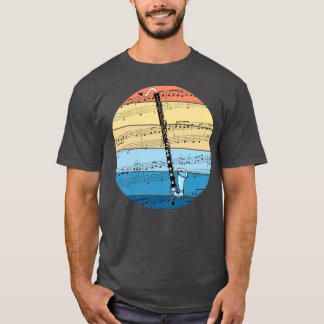 バスクラリネット音楽記譜法クラリネティスト木風 Tシャツ