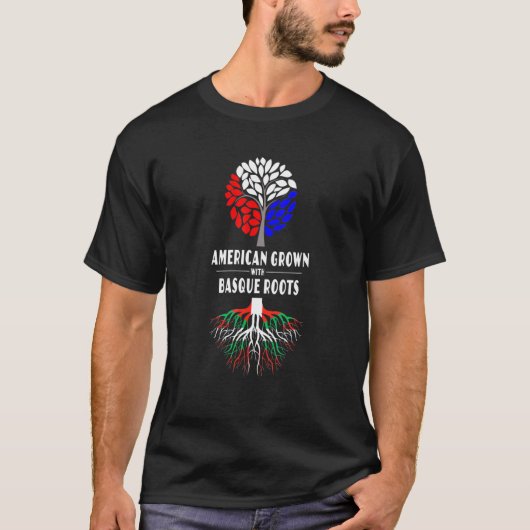 バスクルーツバスクプライドで栽培されたアメリカ人 Tシャツ (正面)